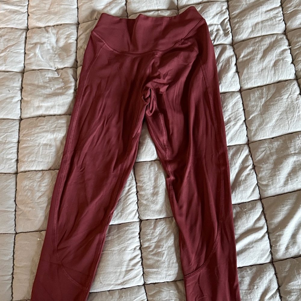 Gymshark Burgundy High-Waist Leggings